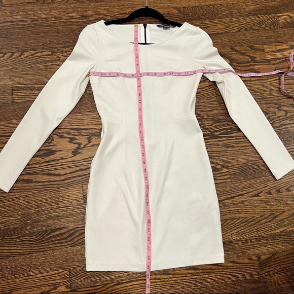 ARMANI EXCHANGE AX Fitted Bodycon Long Sleeve Mini Zip Up Dress Size S - Picture 3 of 7
